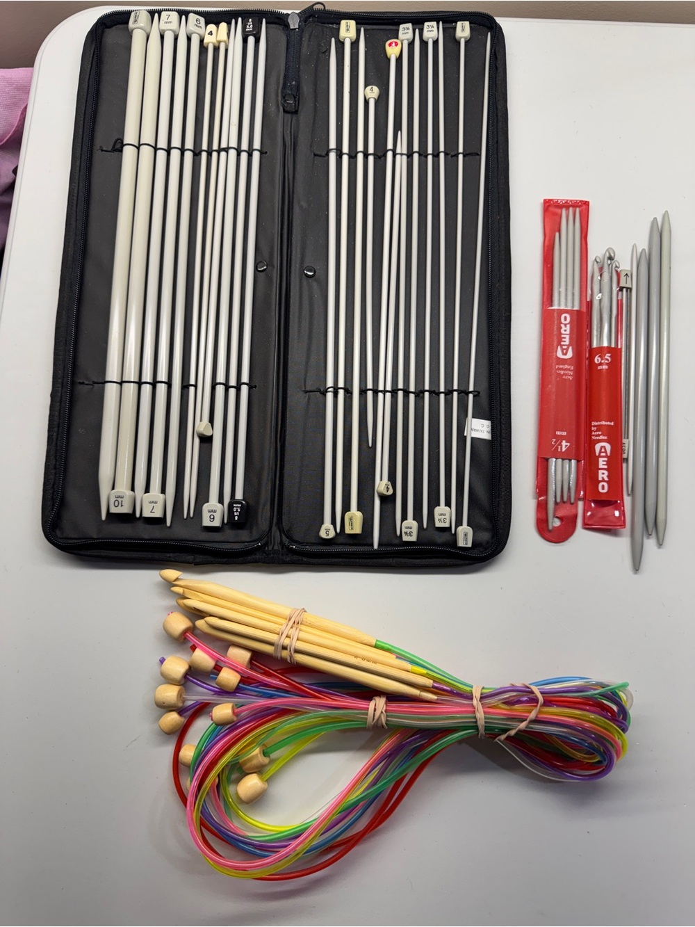Knitting Needle Set & Crochet needles with Cords - lot